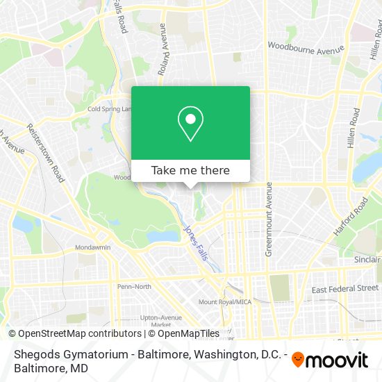 Mapa de Shegods Gymatorium - Baltimore