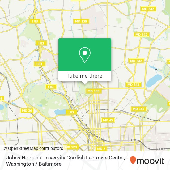 Johns Hopkins University Cordish Lacrosse Center map