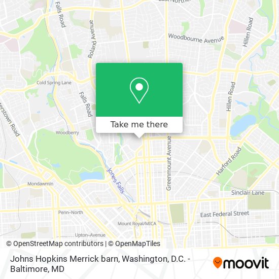 Mapa de Johns Hopkins Merrick barn