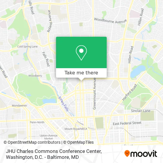 JHU Charles Commons Conference Center map