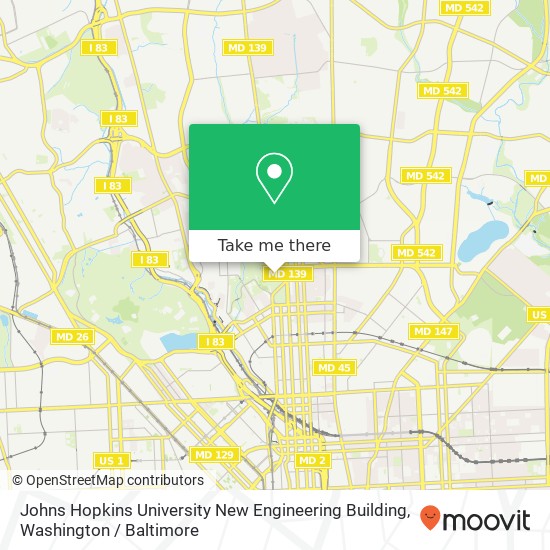 Johns Hopkins University New Engineering Building map