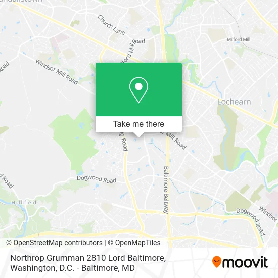 Northrop Grumman 2810 Lord Baltimore map