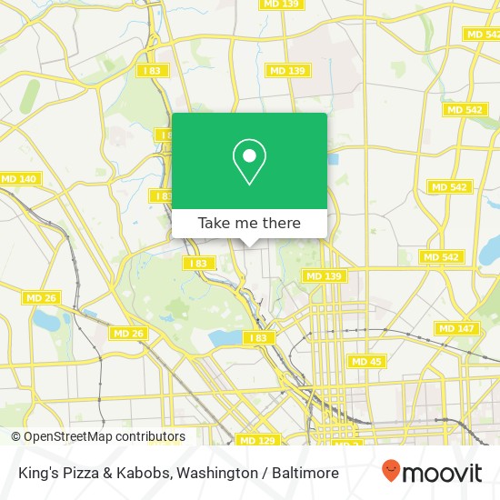 Mapa de King's Pizza & Kabobs