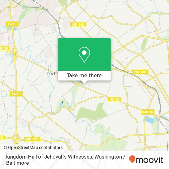 Mapa de kingdom Hall of Jehovah's Witnesses