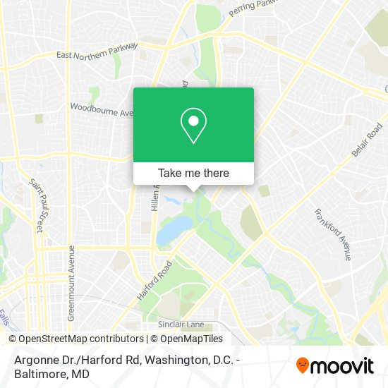 Argonne Dr./Harford Rd map