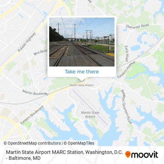 Mapa de Martin State Airport MARC Station