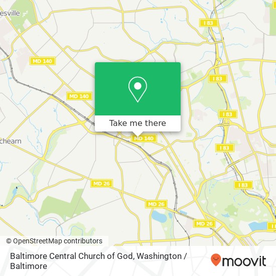 Mapa de Baltimore Central Church of God