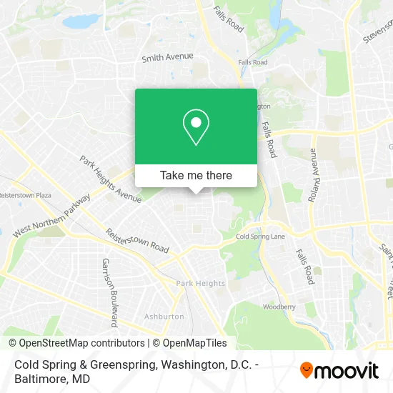 Cold Spring & Greenspring map