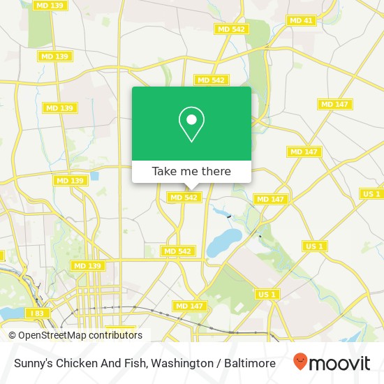 Mapa de Sunny's Chicken And Fish