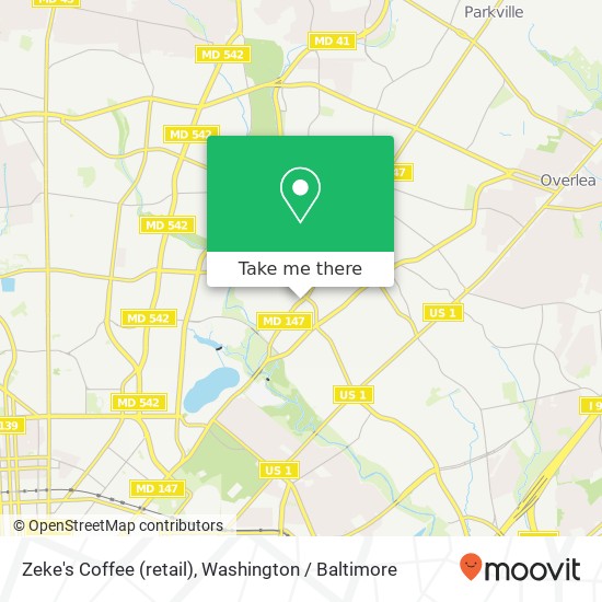 Zeke's Coffee (retail) map