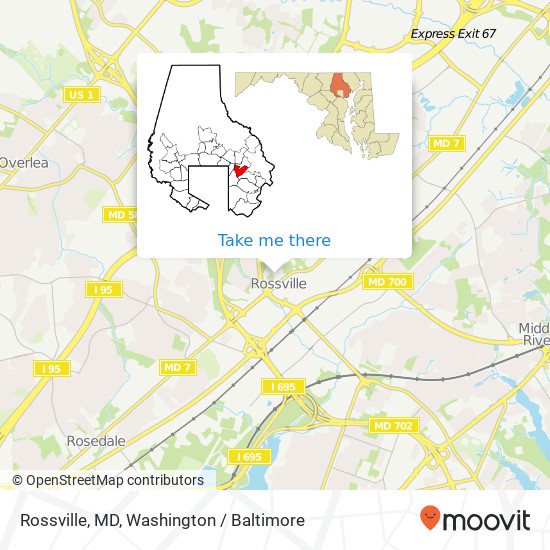 Mapa de Rossville, MD