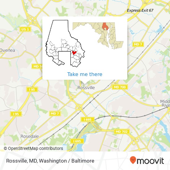 Rossville, MD map