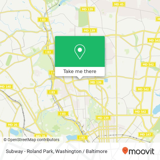 Mapa de Subway - Roland Park