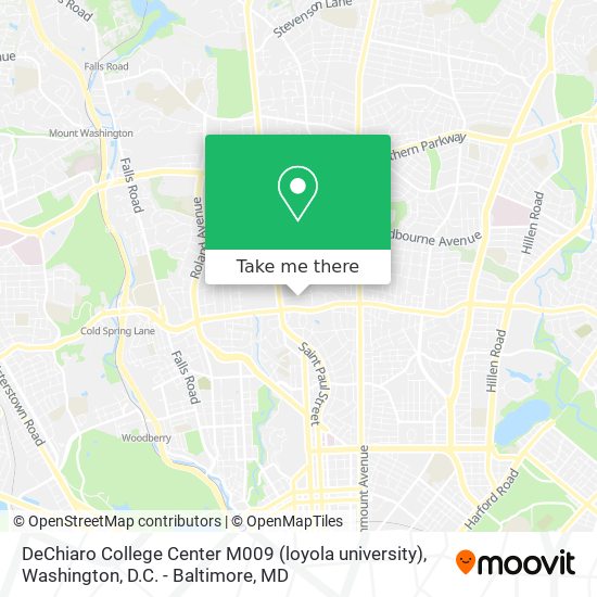 DeChiaro College Center M009 (loyola university) map