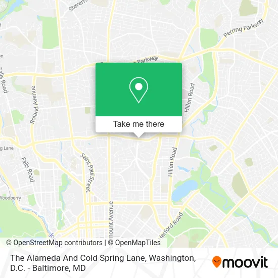 The Alameda And Cold Spring Lane map