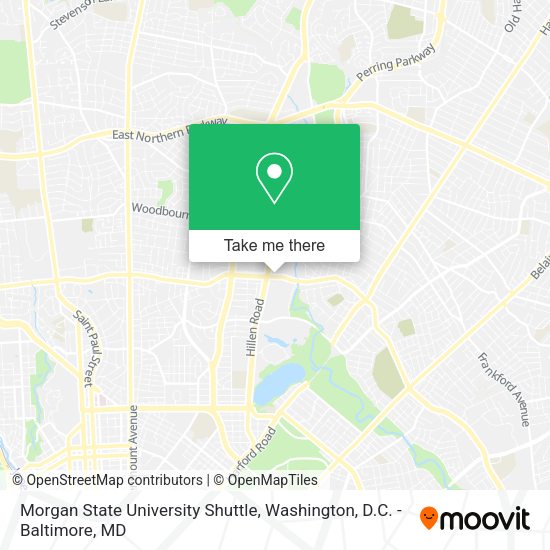Morgan State University Shuttle map
