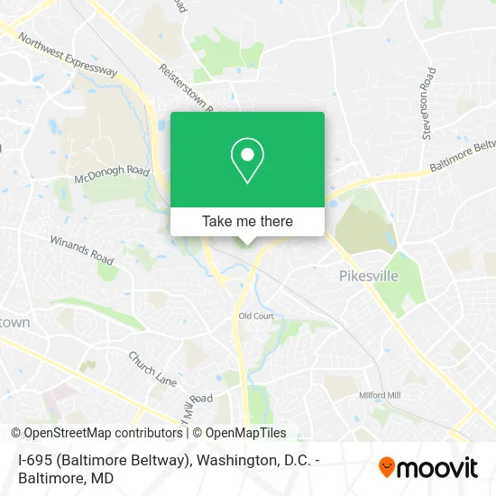 I-695 (Baltimore Beltway) map