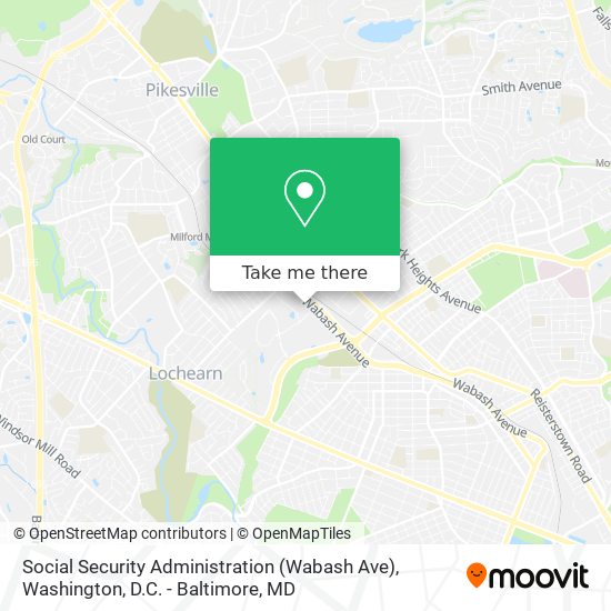 Social Security Administration (Wabash Ave) map