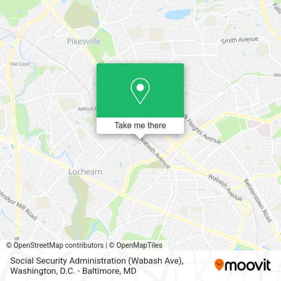 Mapa de Social Security Administration (Wabash Ave)