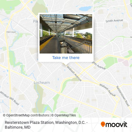 Mapa de Reisterstown Plaza Station