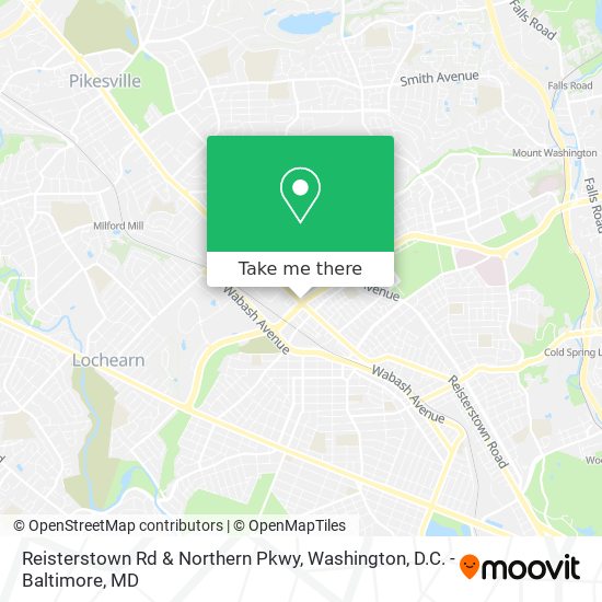 Reisterstown Rd & Northern Pkwy map