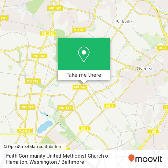 Faith Community United Methodist Church of Hamilton map