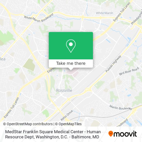 Mapa de MedStar Franklin Square Medical Center - Human Resource Dept