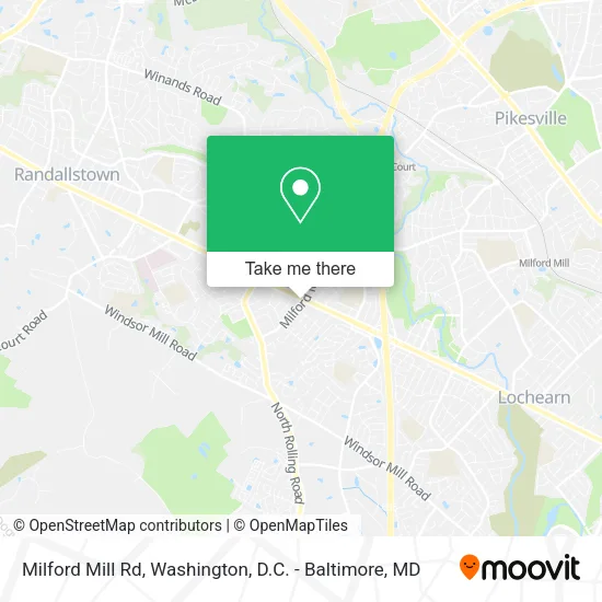 Mapa de Milford Mill Rd