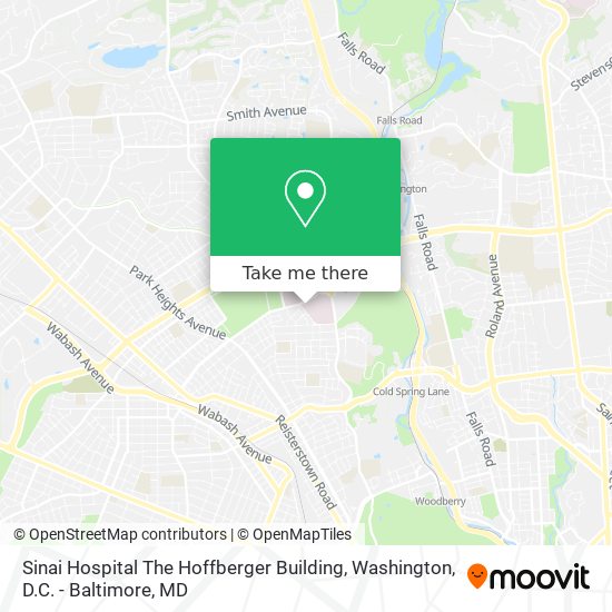 Sinai Hospital The Hoffberger Building map