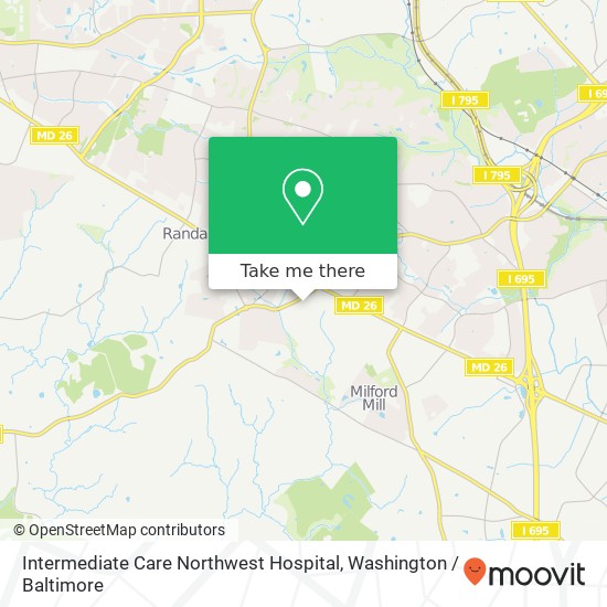 Intermediate Care Northwest Hospital map