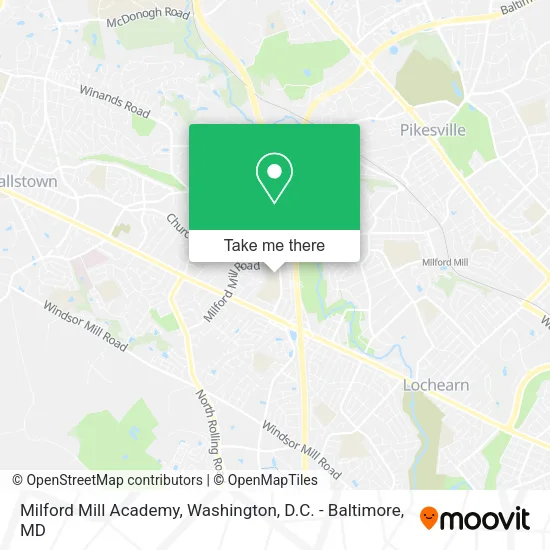 Mapa de Milford Mill Academy