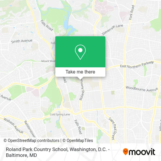 Roland Park Country School map