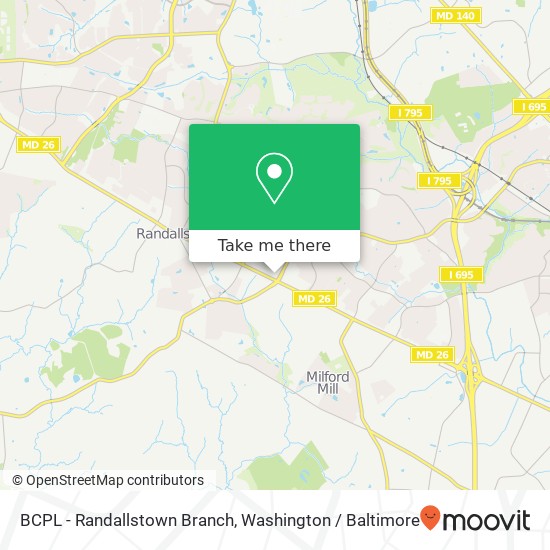 BCPL - Randallstown Branch map