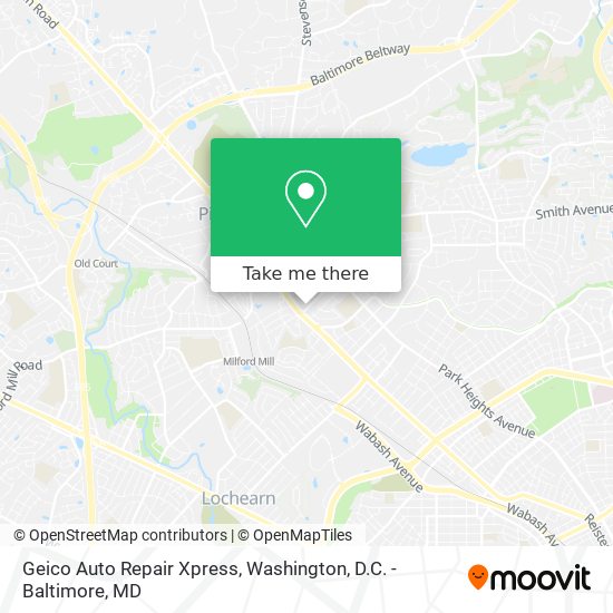 Geico Auto Repair Xpress map