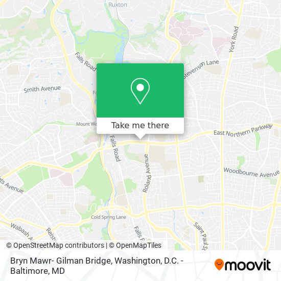 Bryn Mawr- Gilman Bridge map