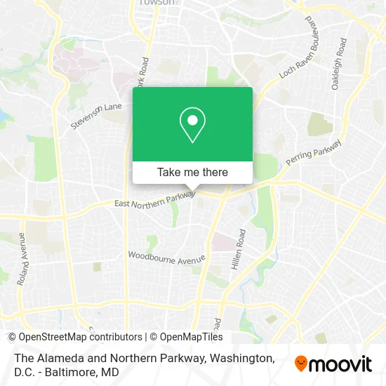 The Alameda and Northern Parkway map