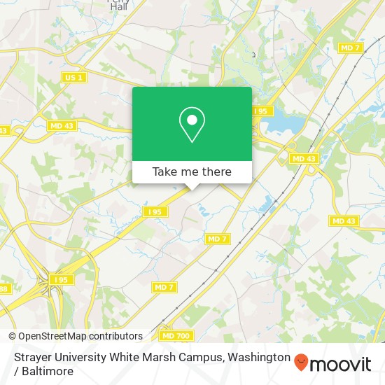 Mapa de Strayer University White Marsh Campus