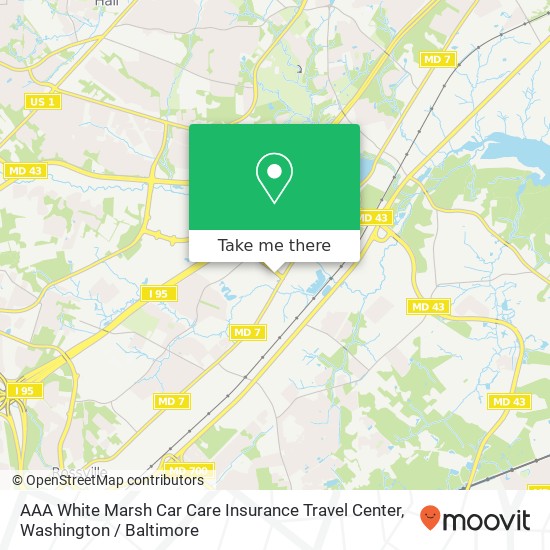 Mapa de AAA White Marsh Car Care Insurance Travel Center
