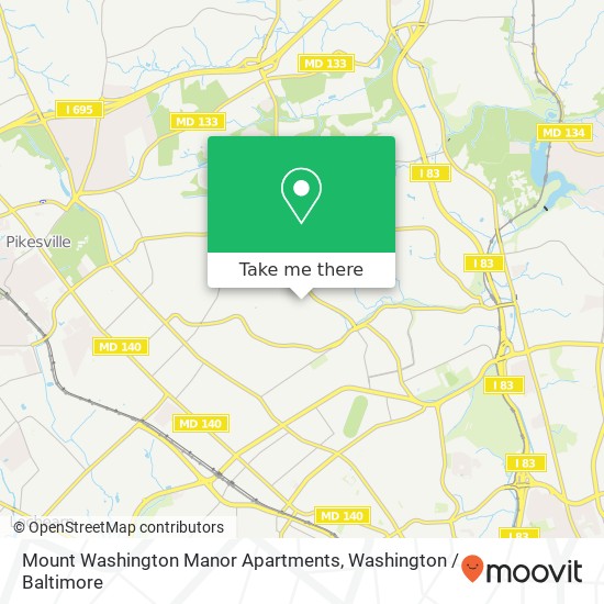 Mapa de Mount Washington Manor Apartments