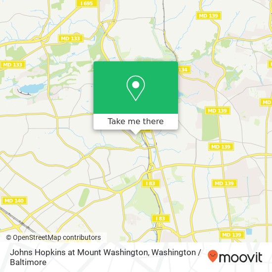 Johns Hopkins at Mount Washington map
