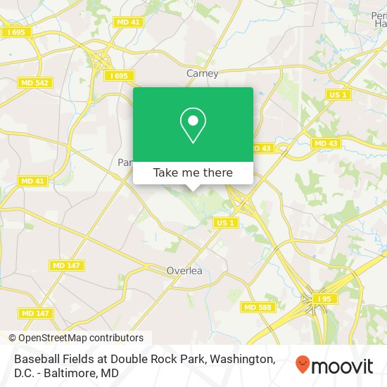 Mapa de Baseball Fields at Double Rock Park