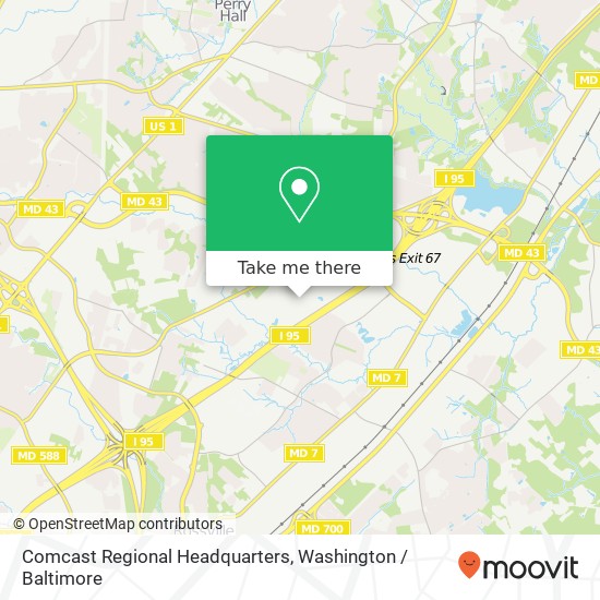 Mapa de Comcast Regional Headquarters