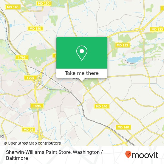 Mapa de Sherwin-Williams Paint Store