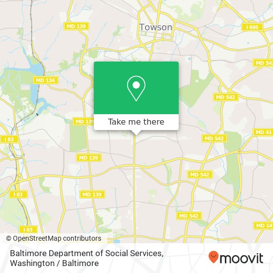 Mapa de Baltimore Department of Social Services