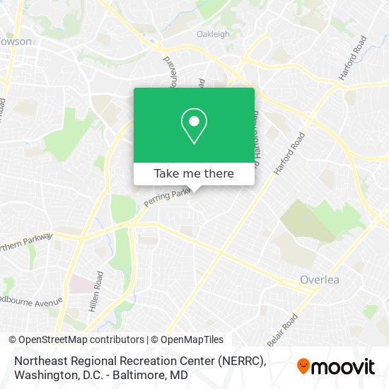 Northeast Regional Recreation Center (NERRC) map