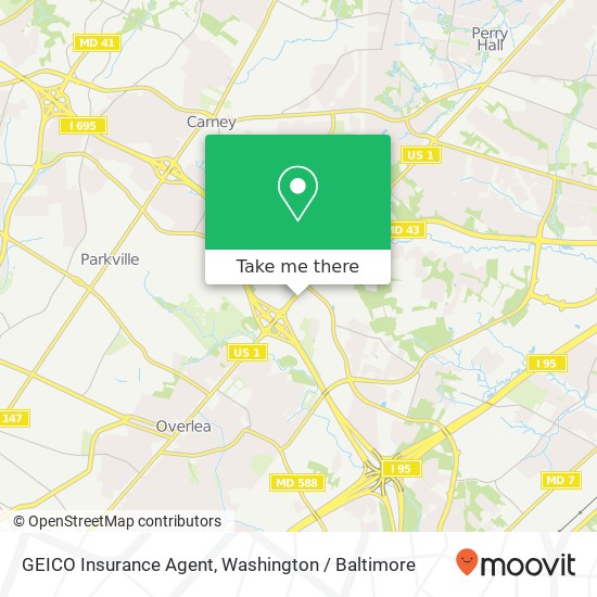 Mapa de GEICO Insurance Agent
