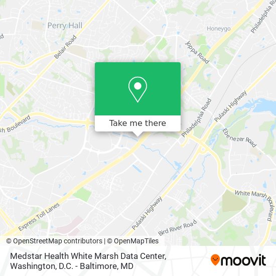 Mapa de Medstar Health White Marsh Data Center