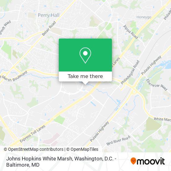 Mapa de Johns Hopkins White Marsh