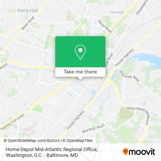 Mapa de Home Depot Mid-Atlantic Regional Office
