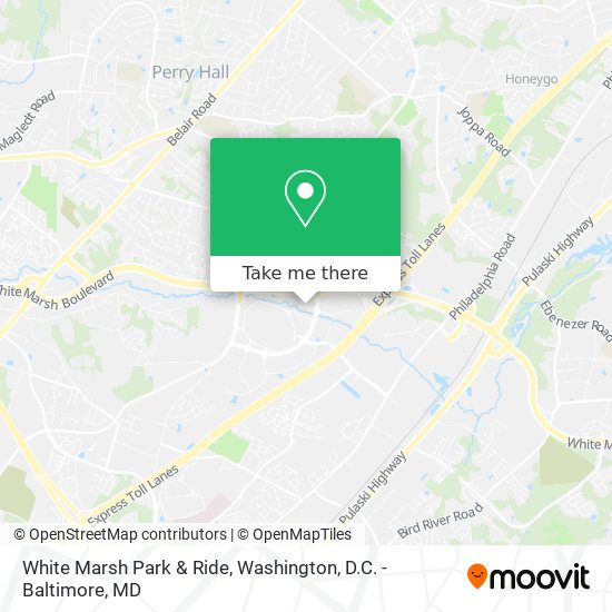 White Marsh Park & Ride map